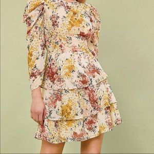 Floral printed frilled dress only wore couple times